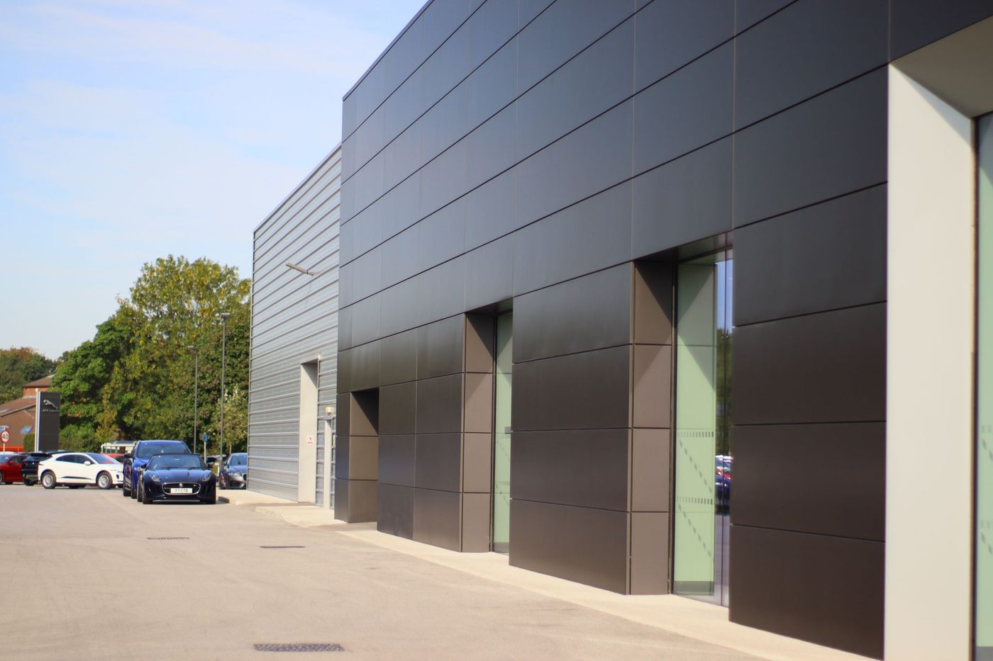 A modern commercial building exterior